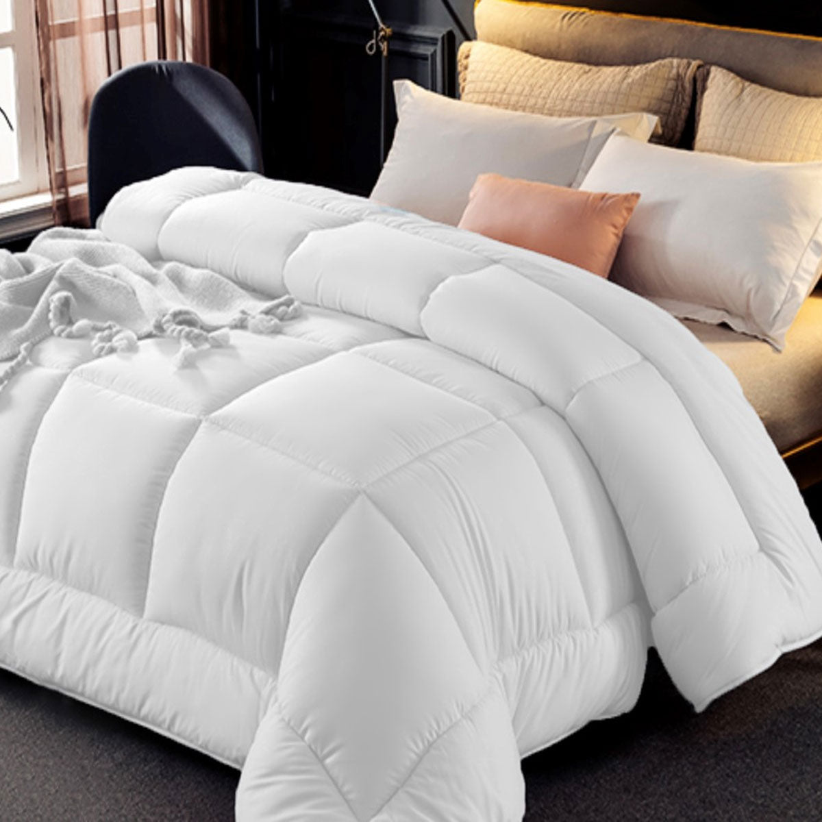 Ramesses 800GSM Luxurious All-Season Antibacterial Microfiber Duvet - Double Size