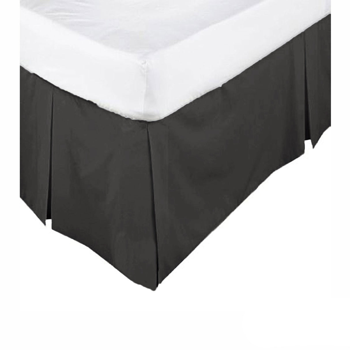 Elegant Double Box Pleated Black Valance for Bedrooms