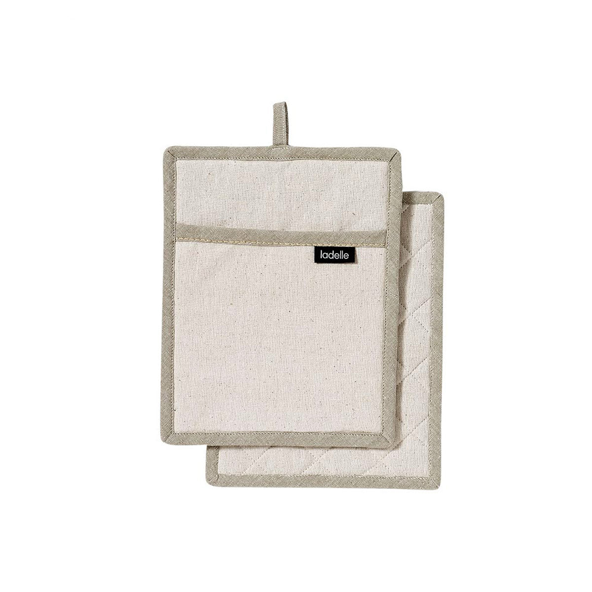 Ladelle Eco-Friendly Recycled Cotton Set of 2 Pot Holders - 19 x 24 cm