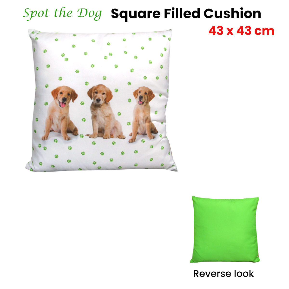 Spot the Dog 43 x 43 cm Decorative Cushion by Georges Fine Linens