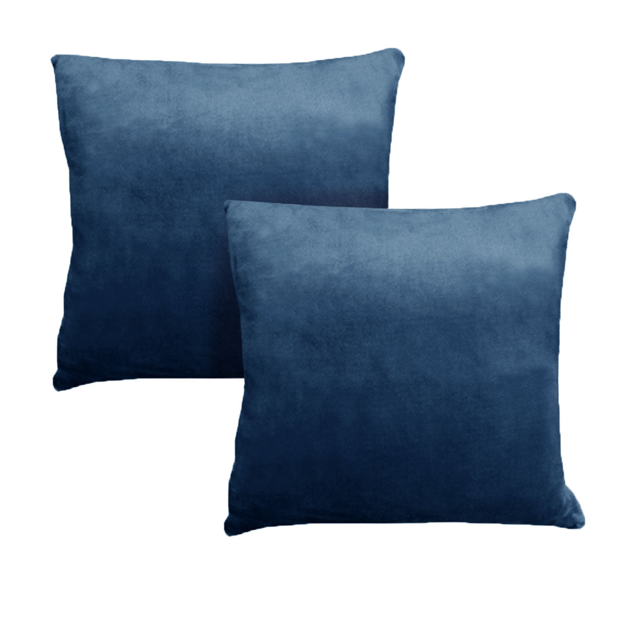 Augusta Navy Flannel Fleece European Pillowcase Set by Alastairs - 65 x 65 cm