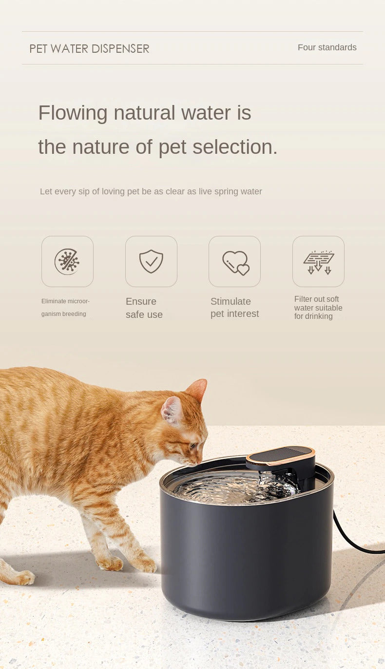 JY Pet Automatic Cat Water Dispenser Fountain 3L - White