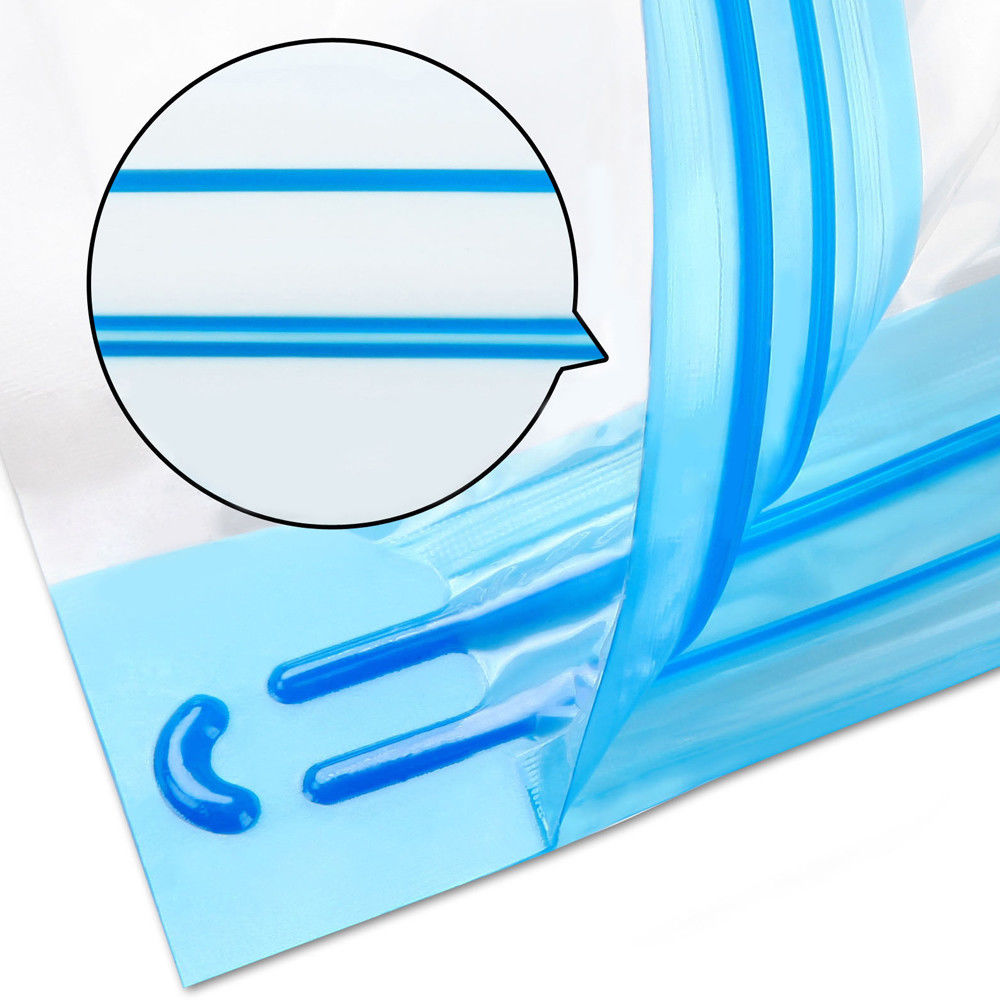 6 Pcs Set Vacuum Storage Bags Space Saver Seal Compressing Various Size with Air Pump(1S+2M+2L+1XL)
