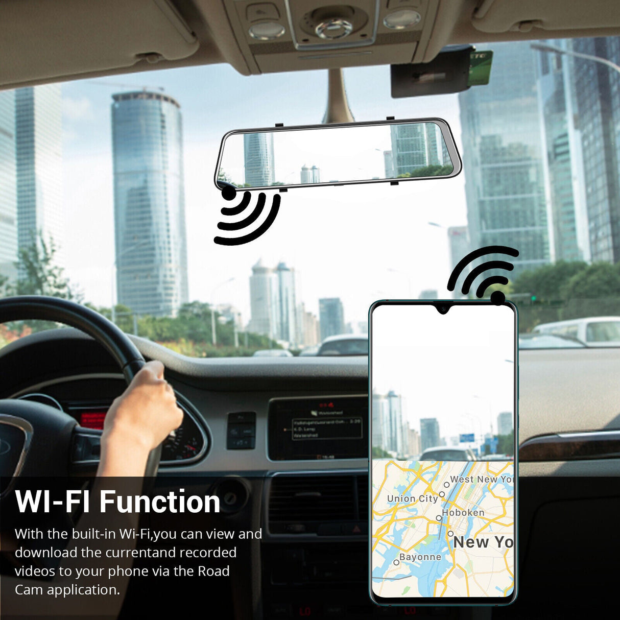 Wifi 10 2K Dash Cam RearView Camera Reversing Recorder Comes with Free 32GB Card