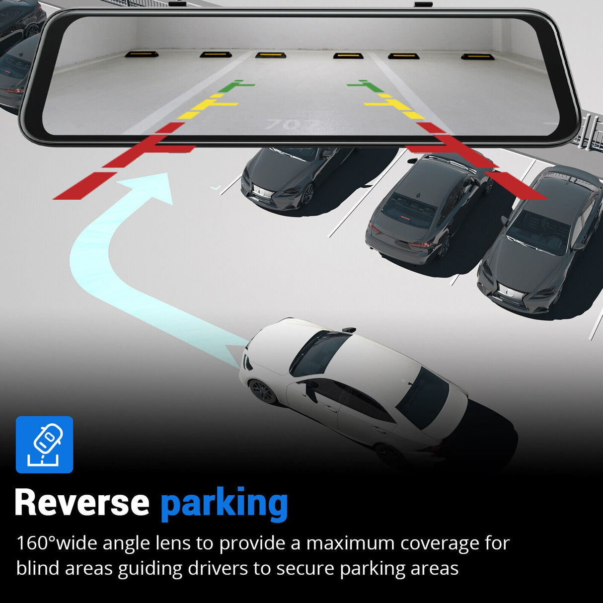 Wifi 10 2K Dash Cam RearView Camera Reversing Recorder Comes with Free 32GB Card