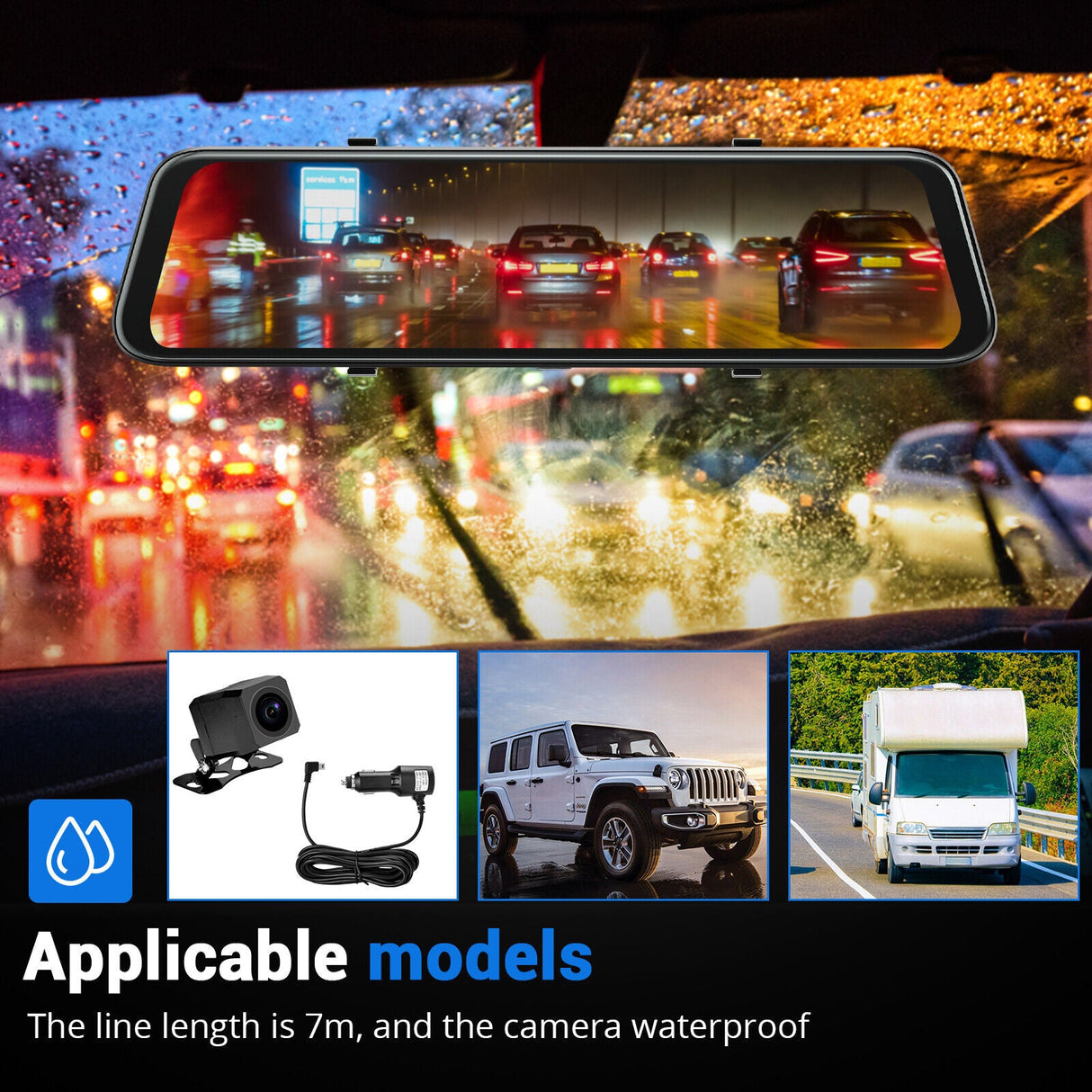 Wifi 10 2K Dash Cam RearView Camera Reversing Recorder Comes with Free 32GB Card