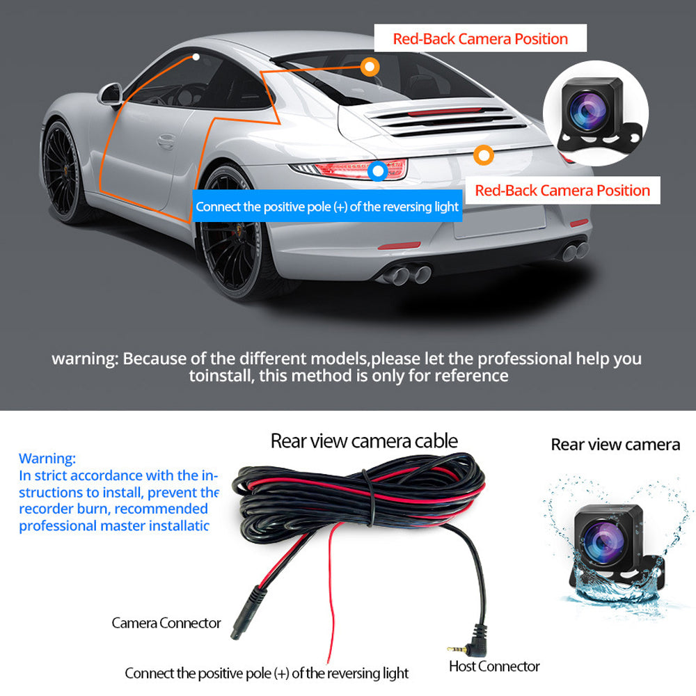 Wifi 10 2K Dash Cam RearView Camera Reversing Recorder Comes with Free 32GB Card