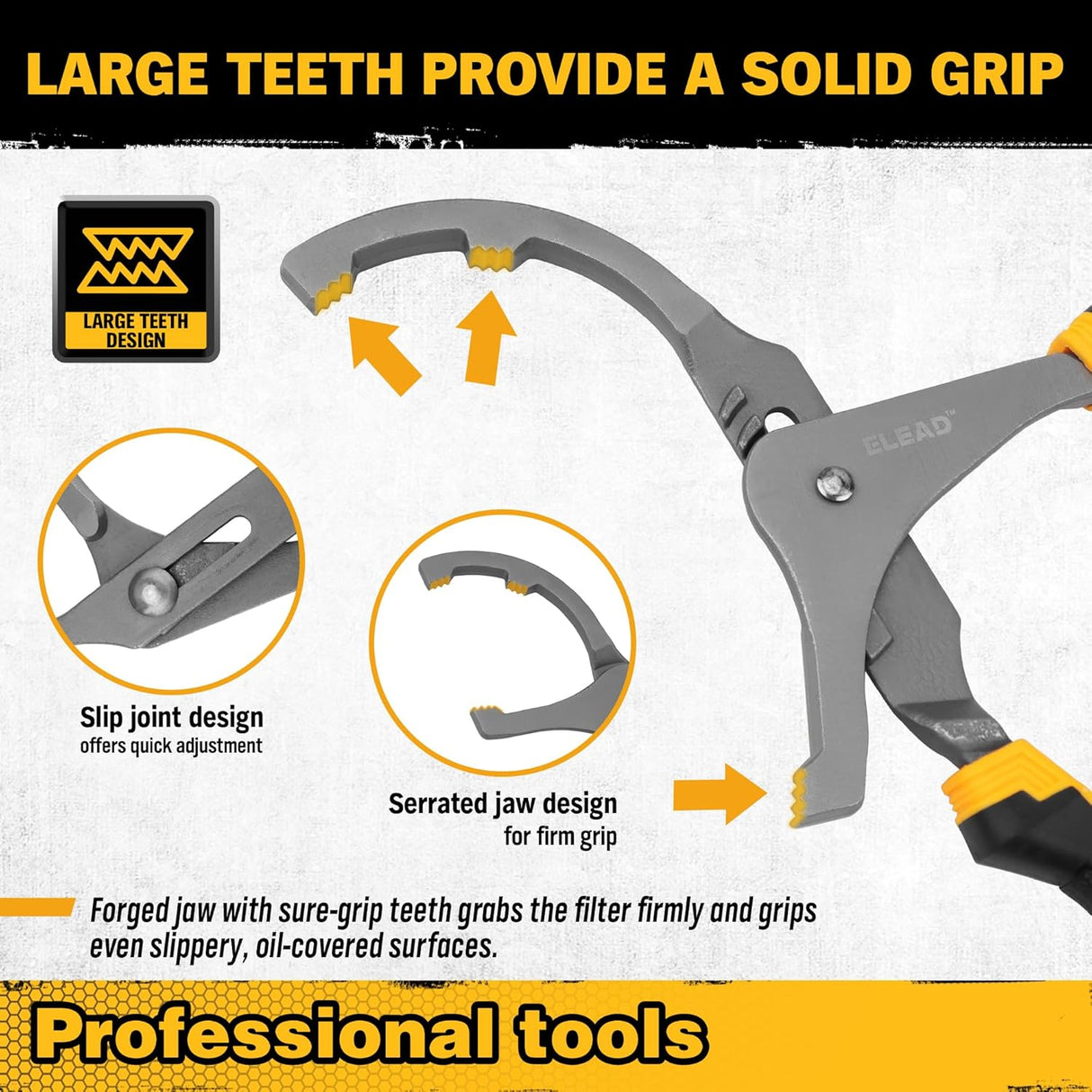 Adjustable Oil Filter Wrench Set - 9 & 12 Pliers for Cars, Trucks, Motorcycles - Durable Carbon Steel, Ergonomic Grip, Easy Access Design