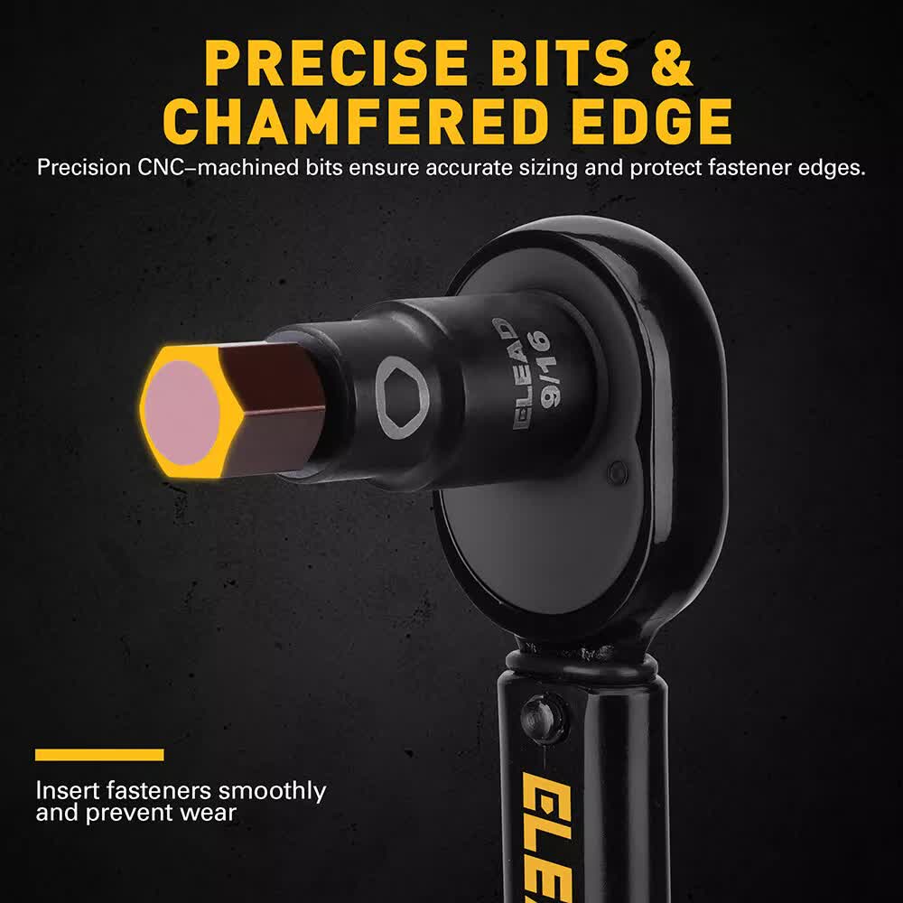 16Pc SAE Hex Bit Impact Socket Set 5/64-9/16 Allen Socket Set Socket Adapter