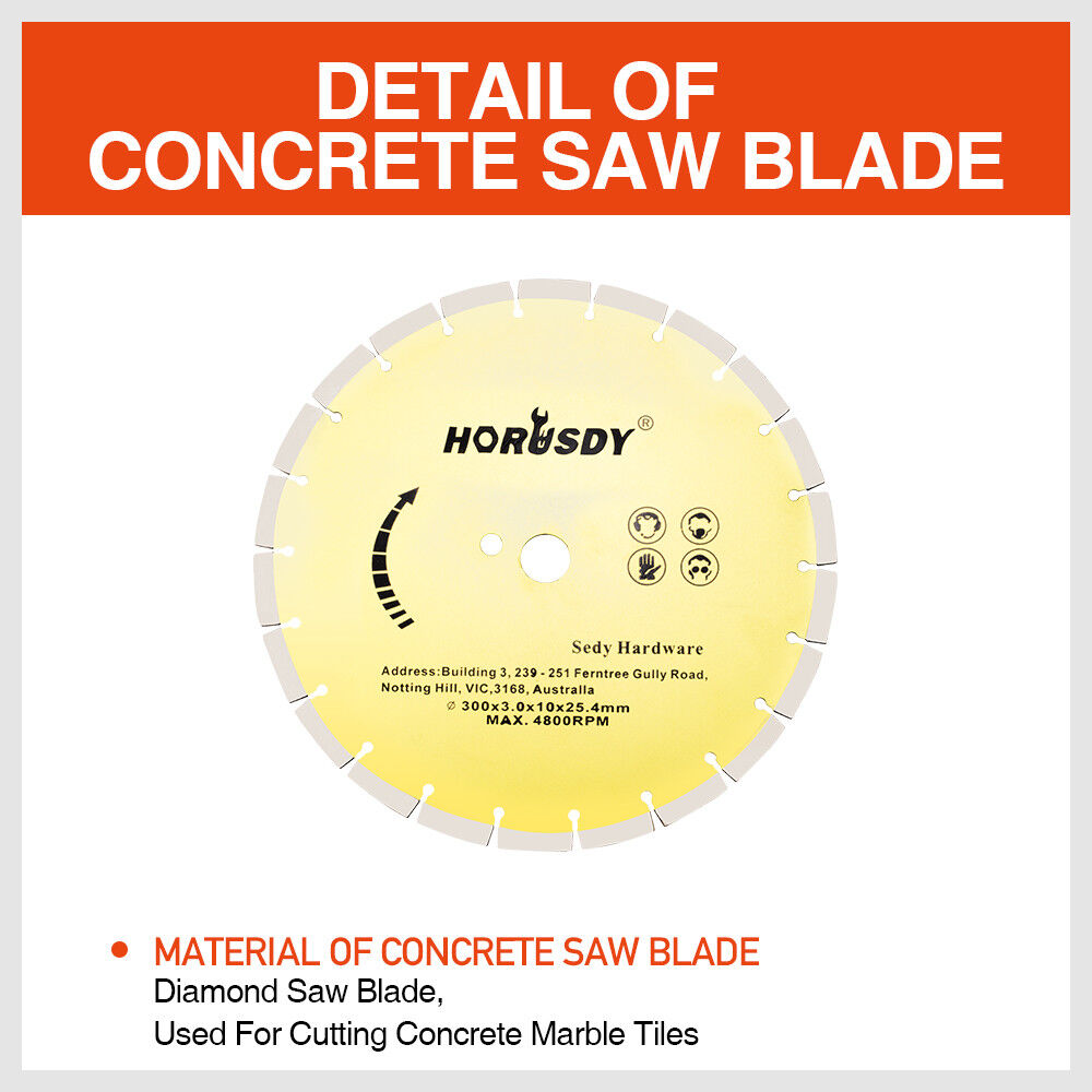 300mm/12 Concrete Saw Blade Masonry Cutting Disc Circular Diamond Stone Cutter