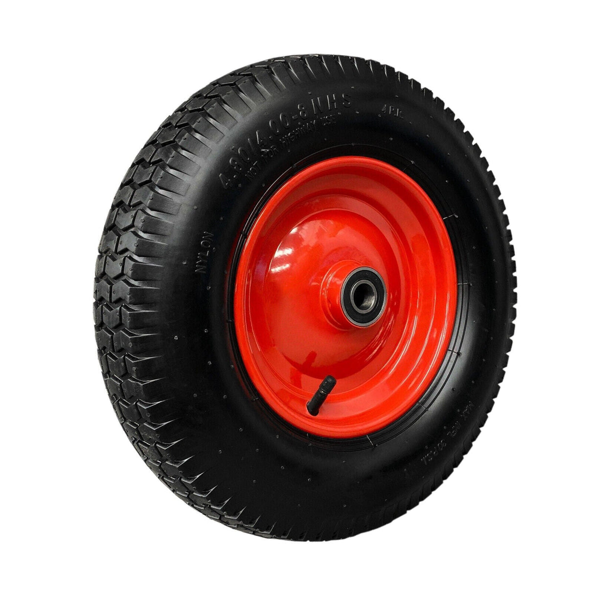 16 Wheelbarrow Trolley Wheel 4.80 4.00-8 Pneumatic Tyre 25.4mm Bore Tire Steel