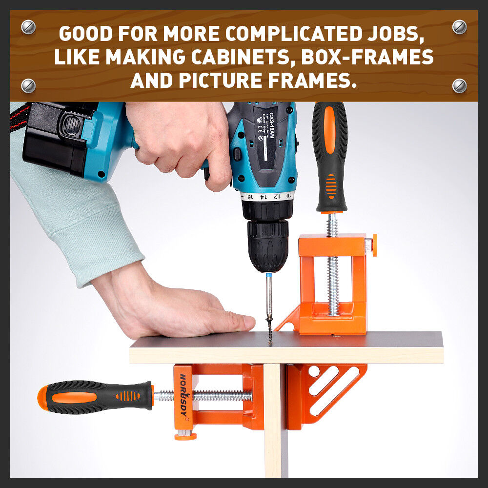 90? Degree Corner Clamp Welding Vice Woodworking Alloy Body With Quick Release