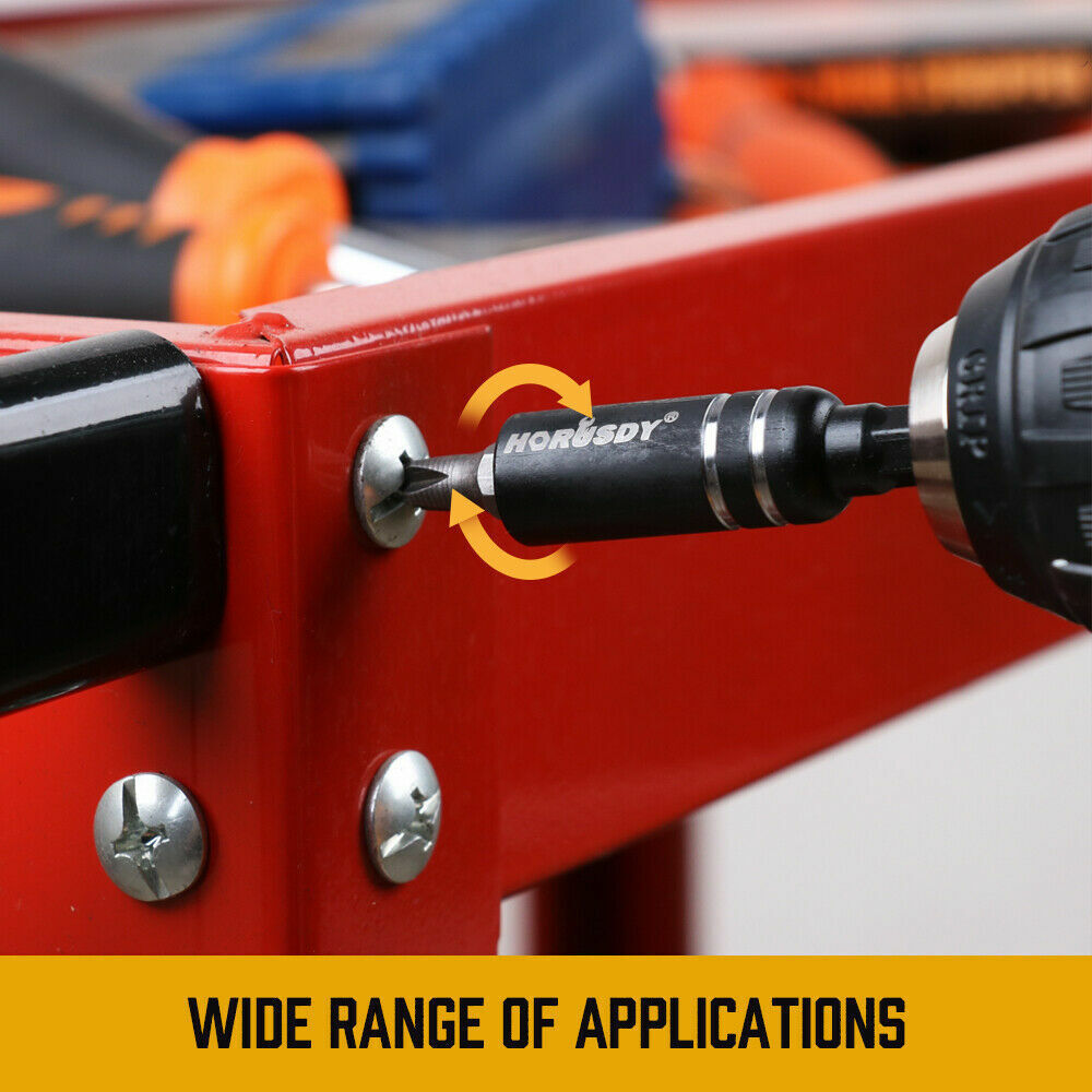 10Pc Magnetic Extension Socket Drill Bit Holder 1/4 Hex Screwdriver Nut Driver