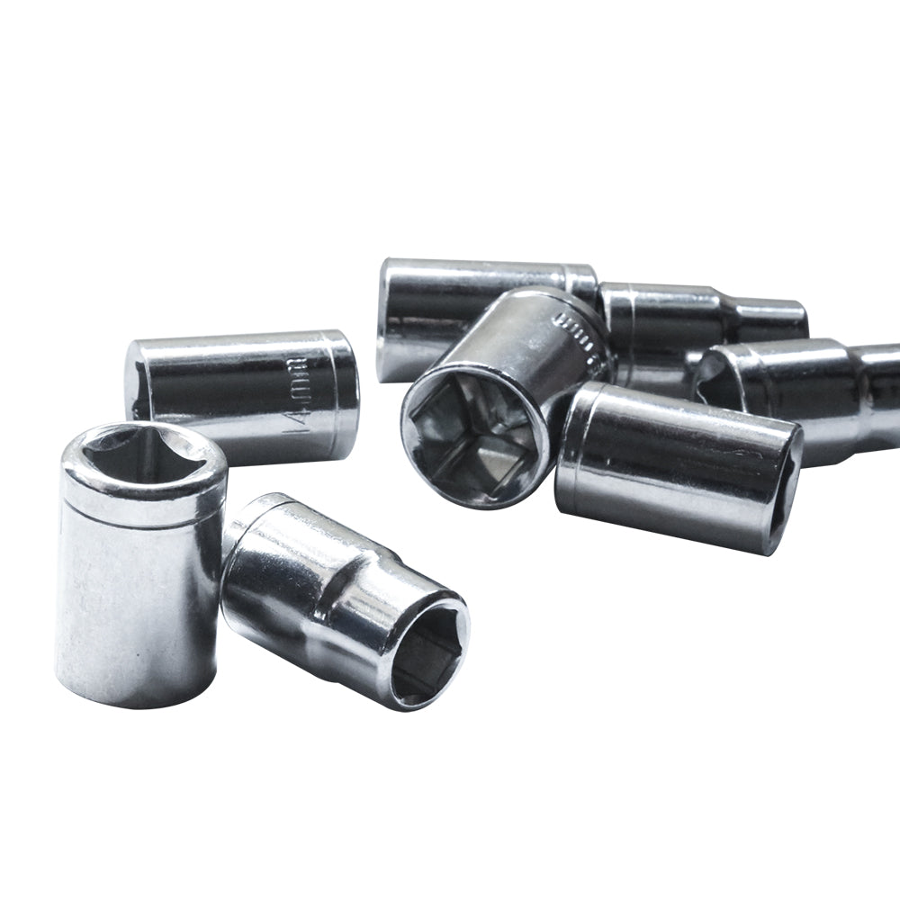 8Pc Metric Socket Set 1/2 Drive 11MM - 19MM For Wrench CRV Mechanic With Holder