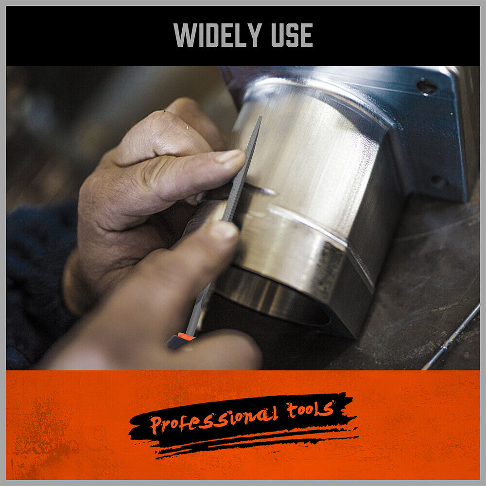 HORUSDY 2Pc 6.1 Flat Mini Needle File Set Metal Wood Carving Carpentry Tool