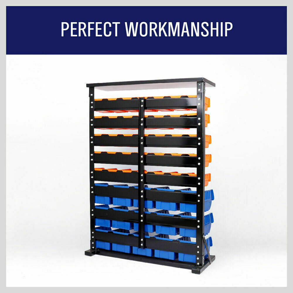 50-Piece Bin Wall Mounted Parts and Tool Storage Rack Organizer Rack?for Workshop Tools