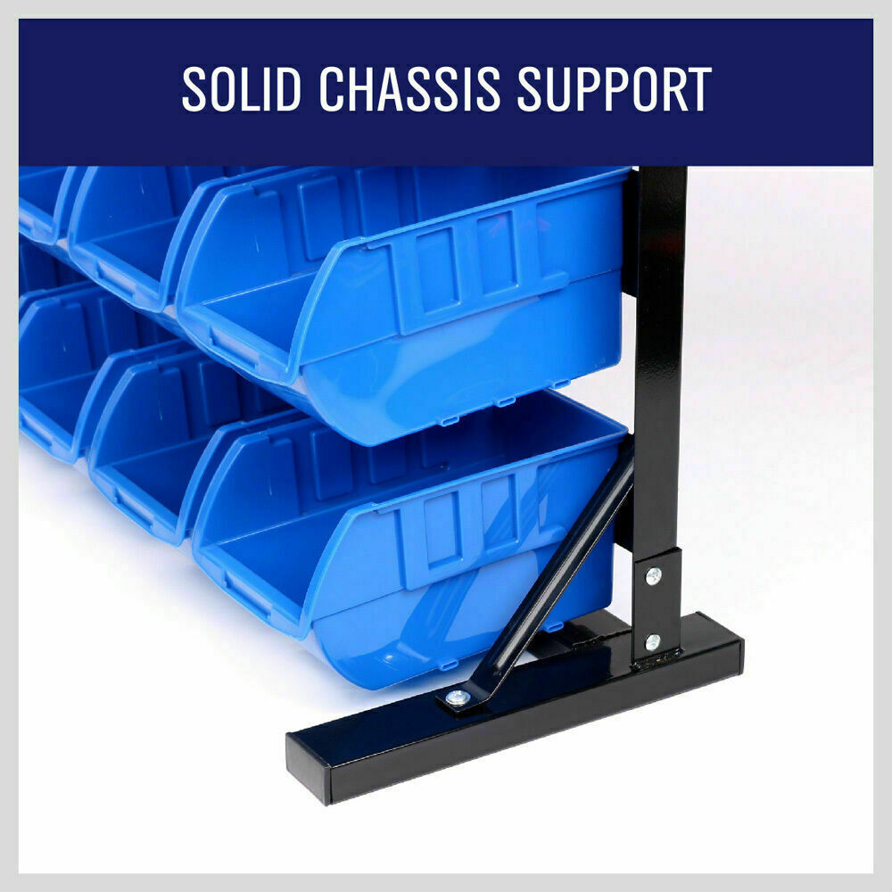 50-Piece Bin Wall Mounted Parts and Tool Storage Rack Organizer Rack for Workshop Tools