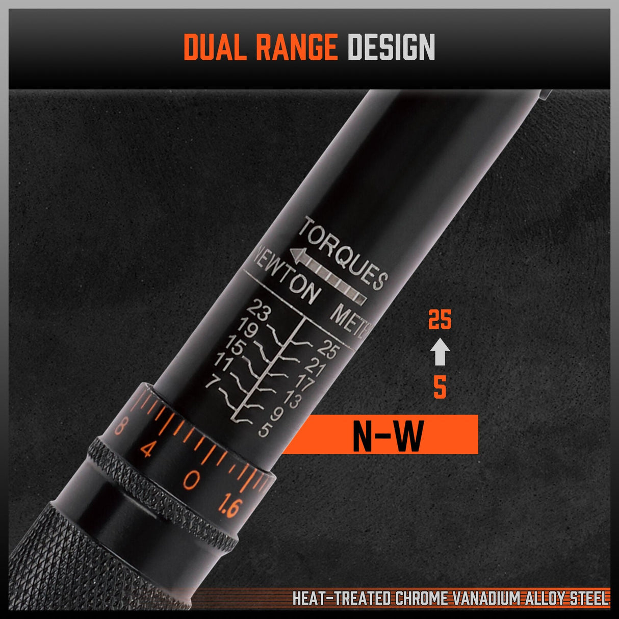 HORUSDY 3Pc 1/4 Drive Click Torque Wrench Ratchet Socket with Adaptor Extension