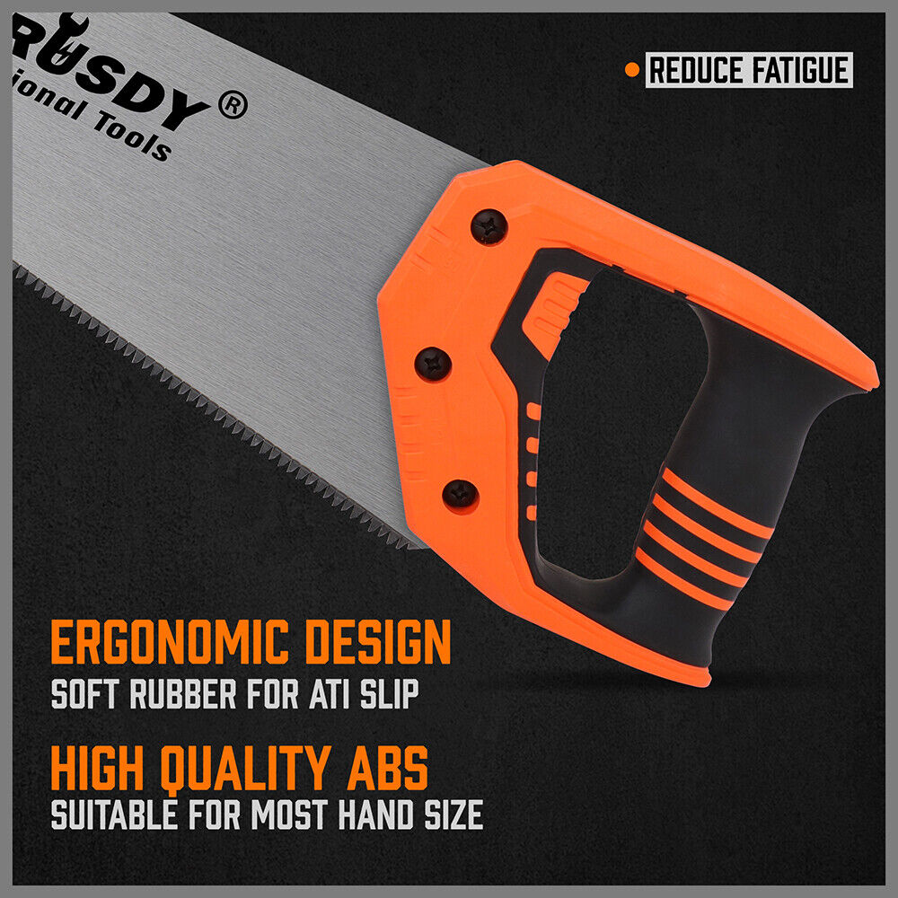 16 Hand Saw Sharp Cut Wood Plastic Cutting Heavy Duty Crosscut Saw 505mm Long