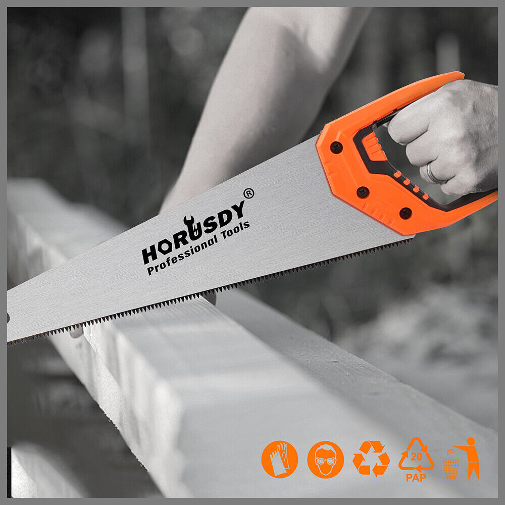 16 Hand Saw Sharp Cut Wood Plastic Cutting Heavy Duty Crosscut Saw 505mm Long