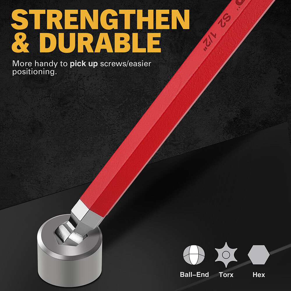 ELEAD 13Pc Extra Large Hex Key Set Long Allen Key Wrench Ball End SAE 5/64-3/4