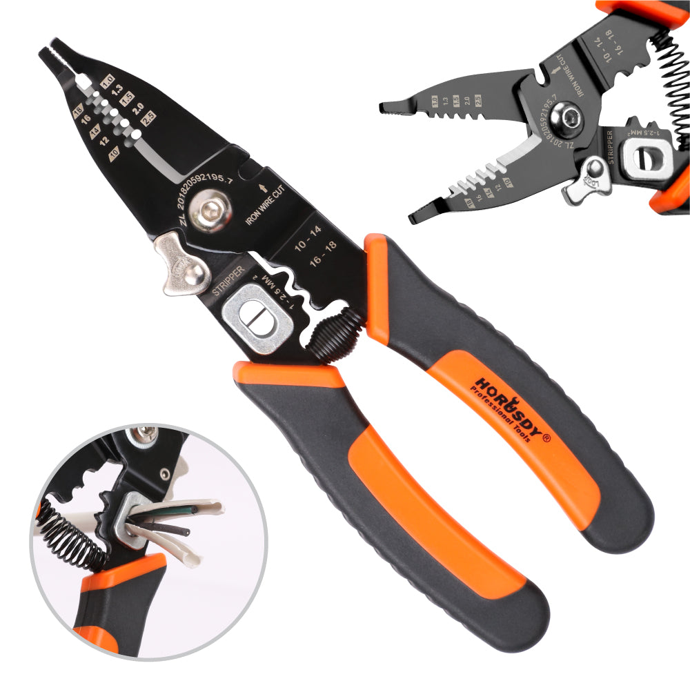 8 Wire Stripping Tool Wire Cutter Hand Crimping Pliers Strip Cutter Insulated