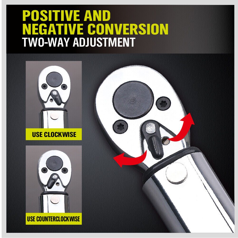 1/4 Drive Click Torque Wrench 5-25NM Ratchet Spanner Adjustable Hand Repair New