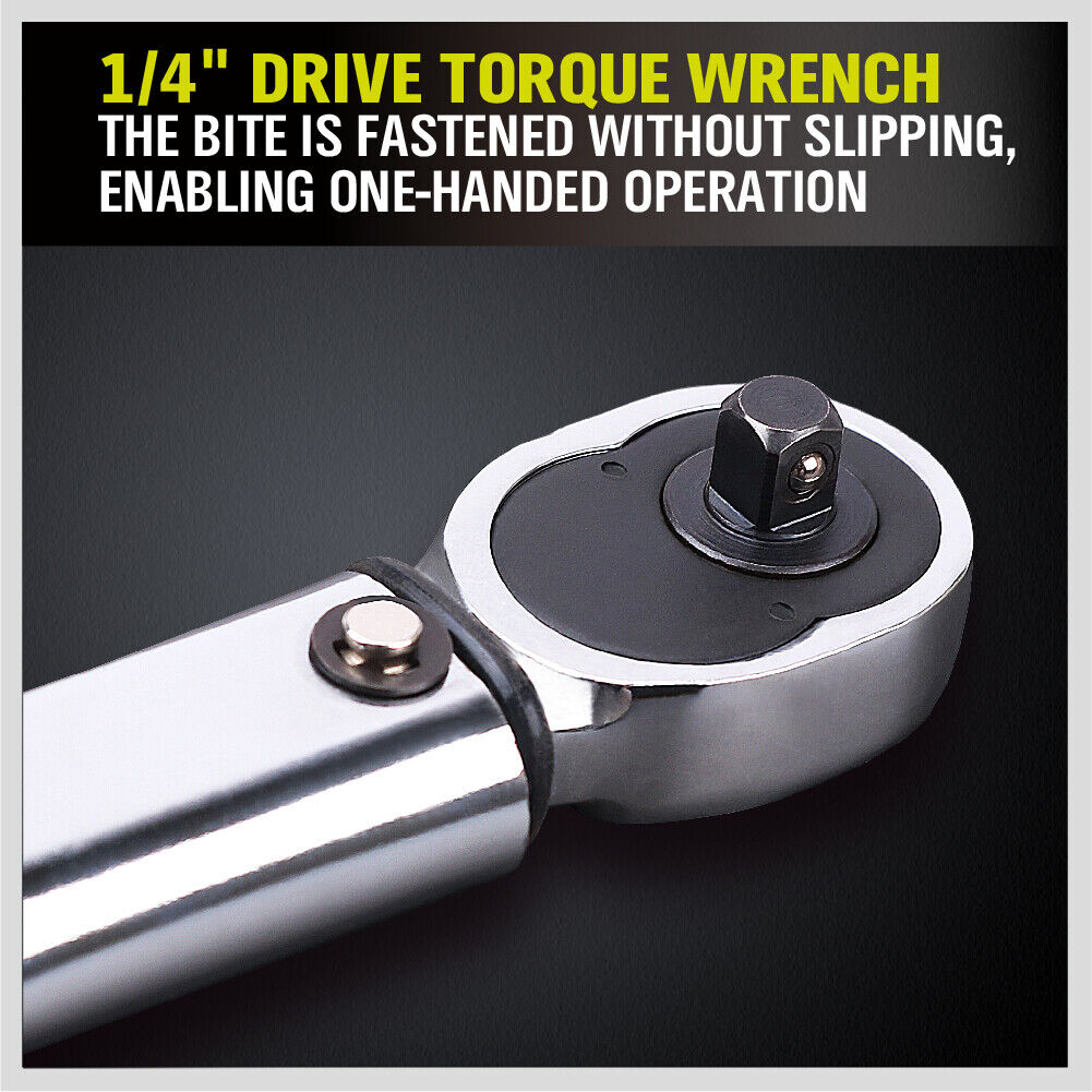 1/4 Drive Click Torque Wrench 5-25NM Ratchet Spanner Adjustable Hand Repair New