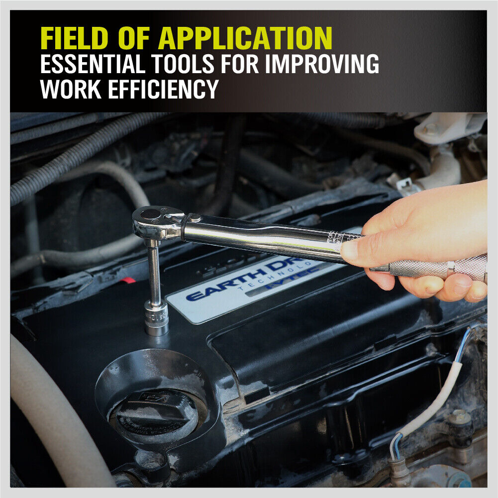 1/4 Drive Click Torque Wrench 5-25NM Ratchet Spanner Adjustable Hand Repair New