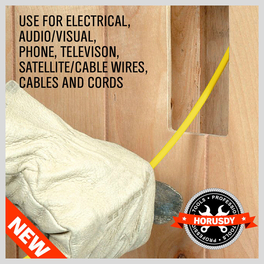 3.3m ? 4mm Fibreglass Electricians Push Pull Rods Cable Cavity Contractors Duct