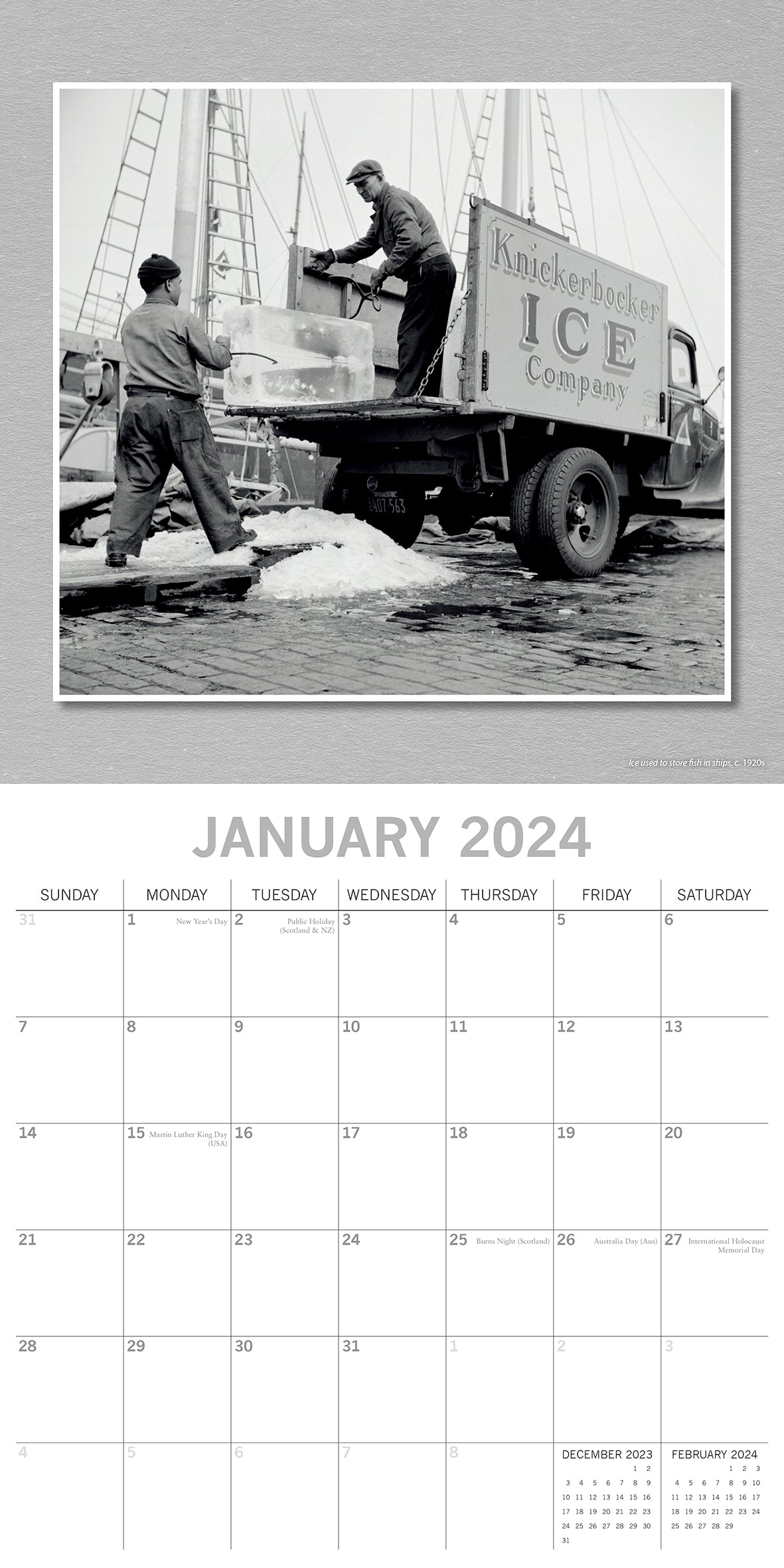 Classic Photography - 2024 Square Wall Calendar 16 Months Arts Planner Xmas Gift