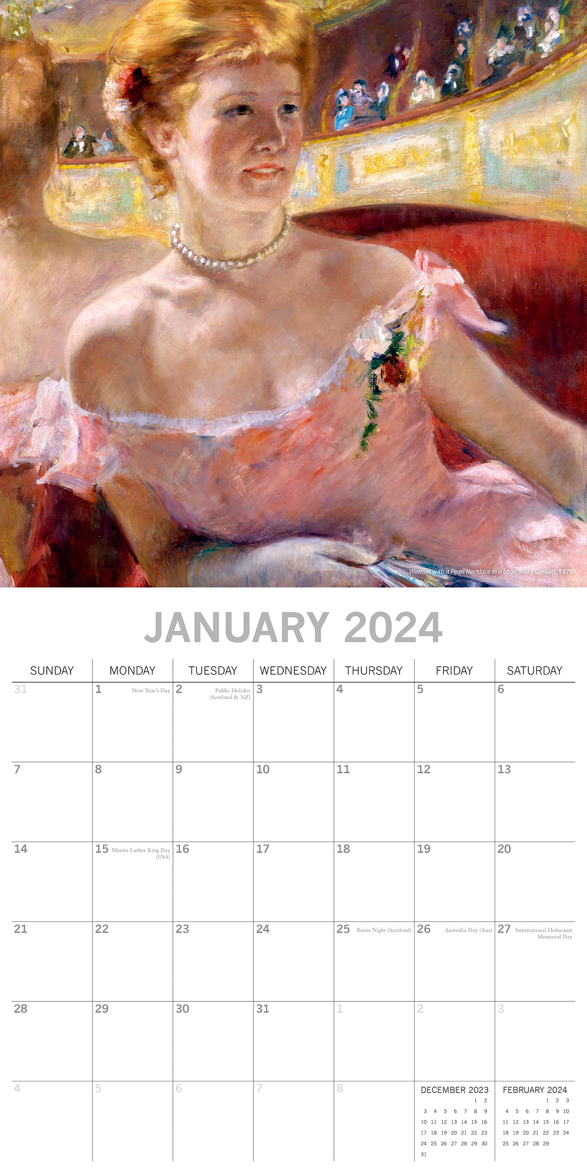 Impressionists - 2024 Square Wall Calendar 16 Months Arts Planner New Year Gift