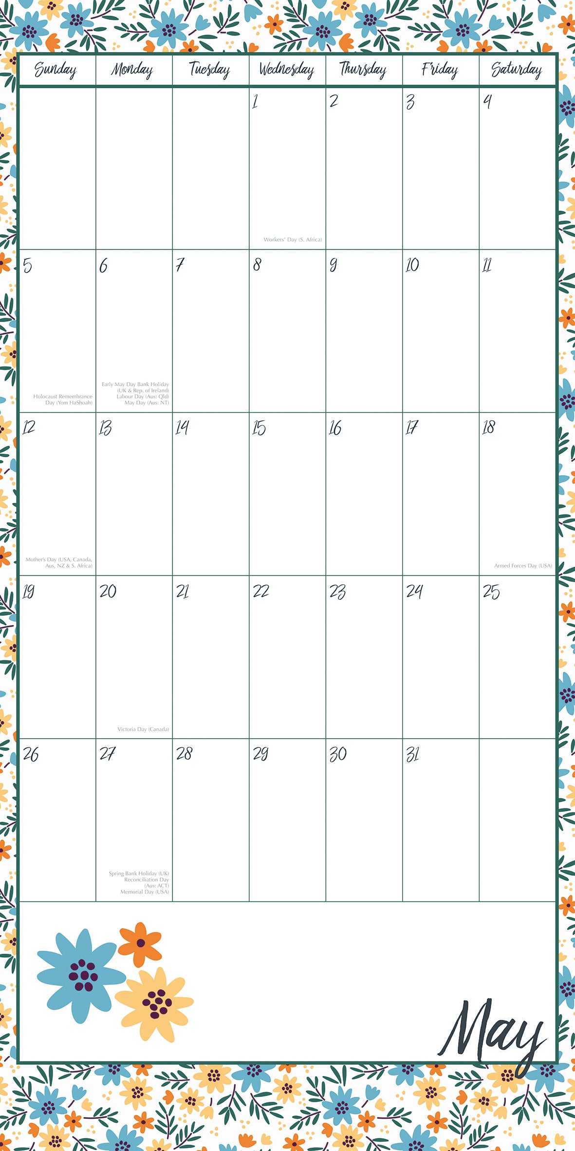 Mum's Organiser 2024 Square Wall Calendar 16 Months School Planner New Year Gift
