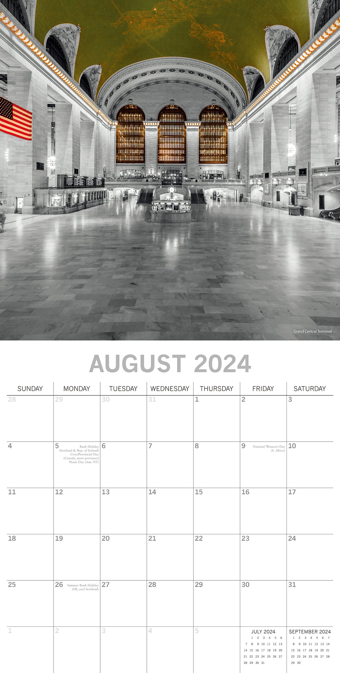 New York Limelight - 2024 Square Wall Calendar 16 Months Planner New Year Gift