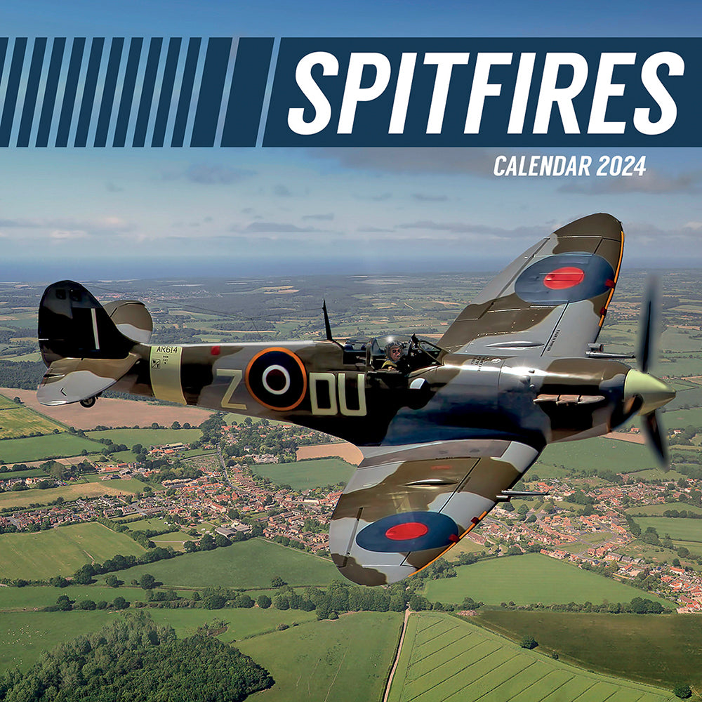 Spitfires - 2024 Square Wall Calendar 16 Months Planner Christmas New Year Gift