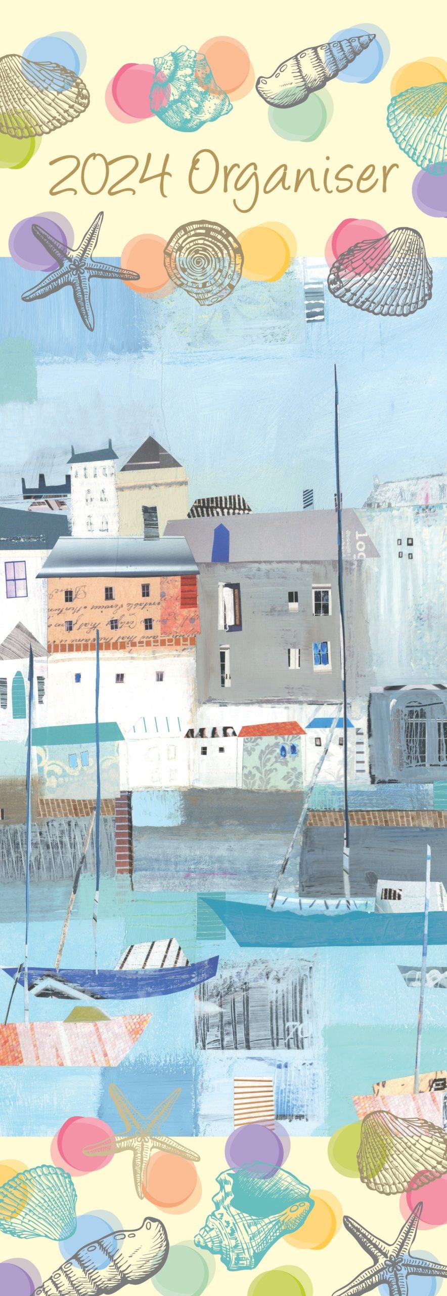 By the Sea - 2024 Slimline Slim Wall Calendar Hanging Planner New Year Gift