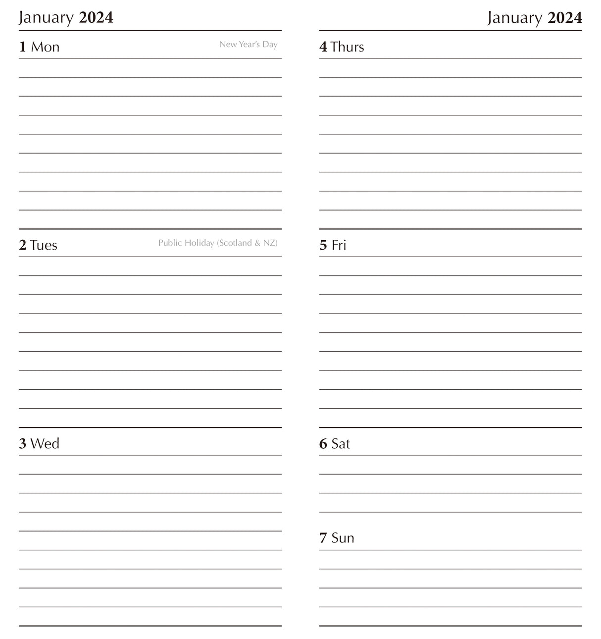 Klimt - 2024 Premium A6 Flexi Pocket Diary Planner Christmas Xmas New Year Gift