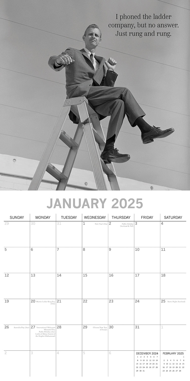 Witty One Liners - 2025 Square Wall Calendar 16 Months Premium Planner New Year