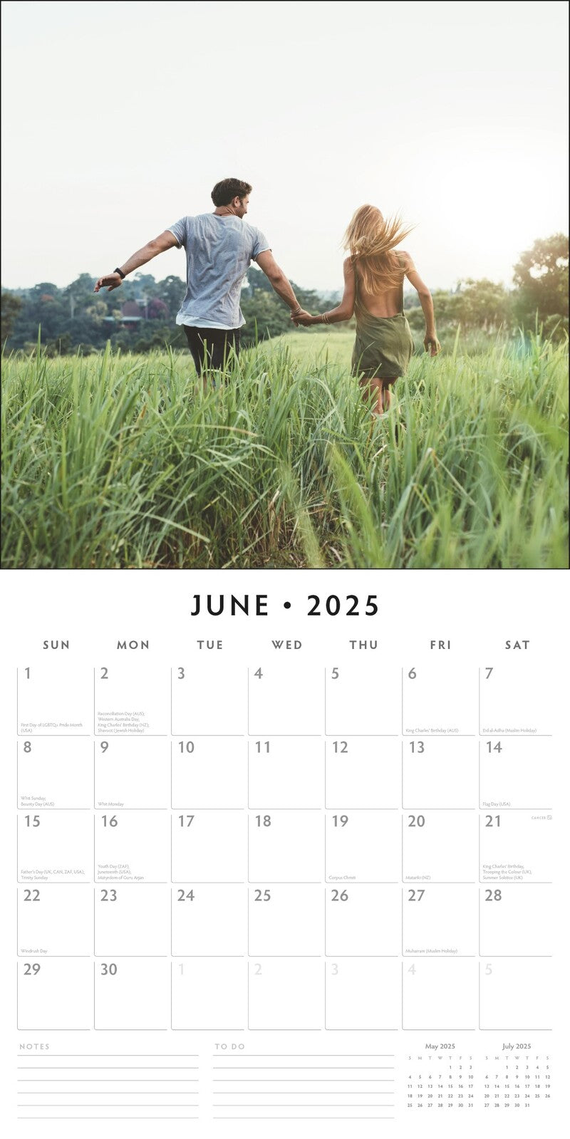 Inspiration 2025 Square Wall Calendar Mindfulness 16 Months Premium Planner Gift