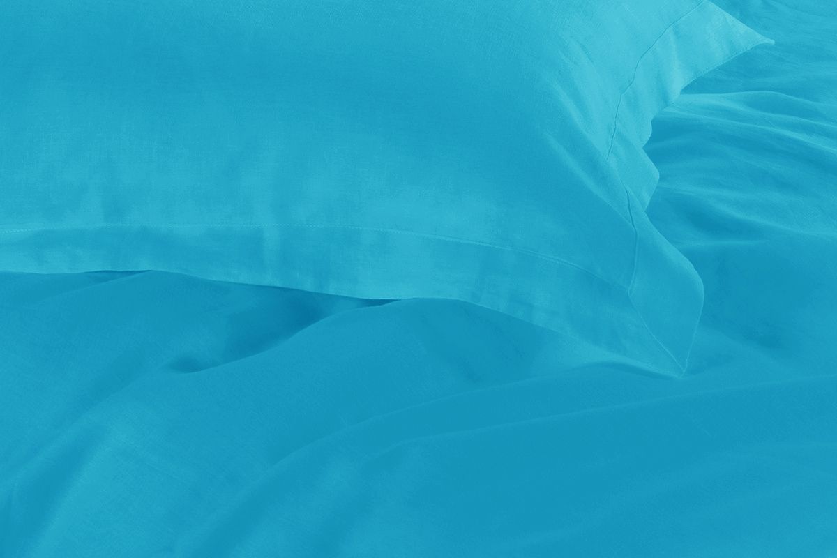 1000TC Tailored Super King Size Light Blue Duvet Quilt Cover Set