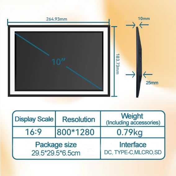 10.1 Inch Digital Picture Frame - 1280 * 800 HD WiFi Enabled with Load from Phone Capability, 32GB Memory Touch Screen Digital Photo Frame Display