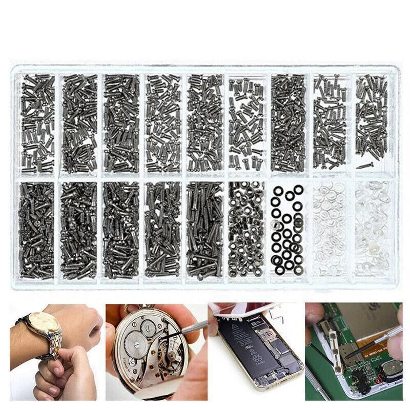1000pcs Repair Screws & Screwdriver Kit for Eyeglasses and Watches