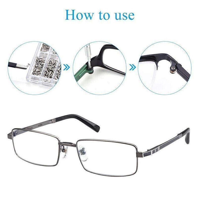 1000pcs Repair Screws & Screwdriver Kit for Eyeglasses and Watches