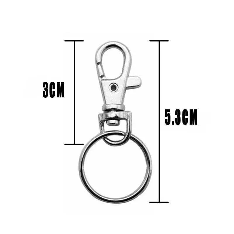 102PCS Lobster Clasp Hooks with Key Rings for DIY Crafts Keychains Jewellery Making