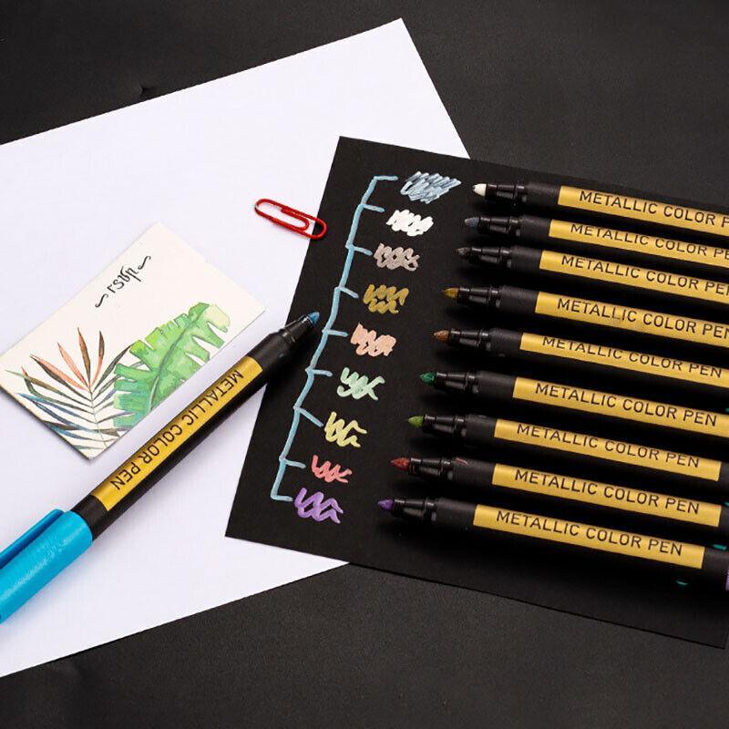 10Pcs/Set Waterproof Paint Pens for Art on Metal Glass & Rock
