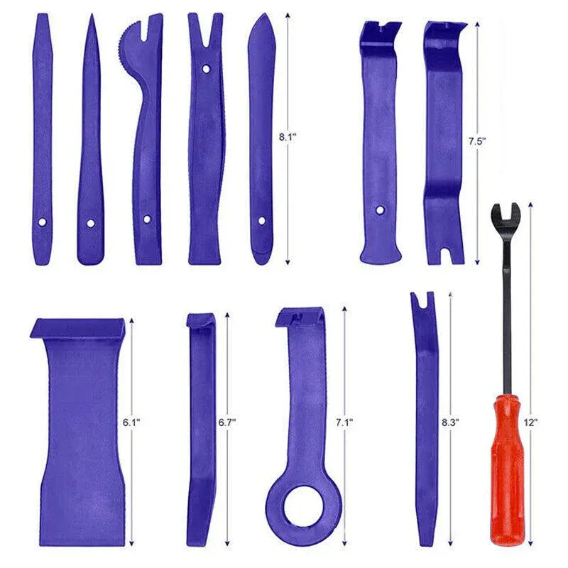 12Pcs Car Trim Removal Tool Auto Hand Tools Pry Bar Dash Panel Door Interior Kit