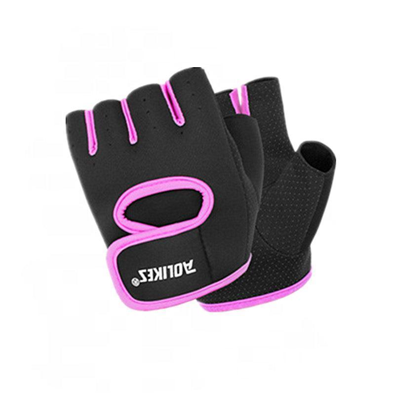 S Size Sports Gloves Weight Lifting Exercise Training Workout Bike Riding Men Women - Black+Grey