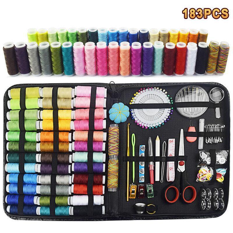 Sewing Kit 183Pcs Portable Mini Premium Travel Home Beginner Emergency