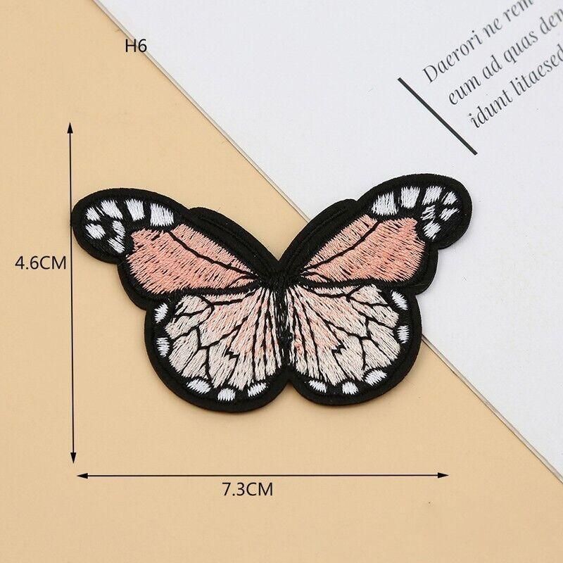 20Pcs Colourful Butterfly Applique Lace Trims Sewing Embroidery Craft Patch Sew