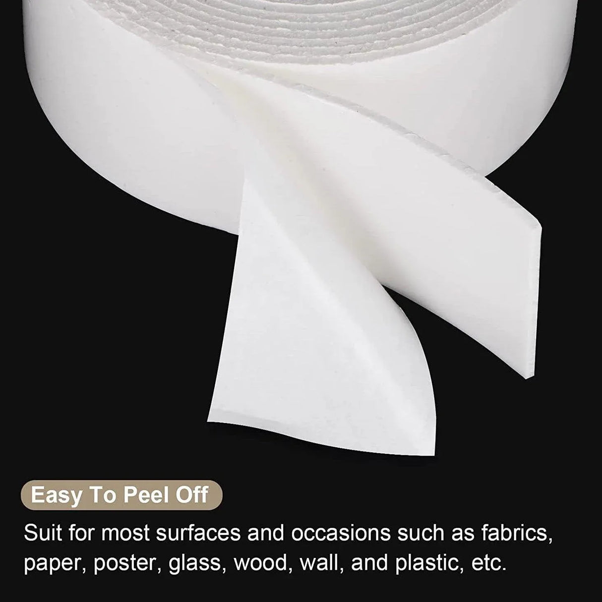 Double Sided White Pe Foam Sticky Tape Mounting Diy Craft Strong Adhesive 2.5M